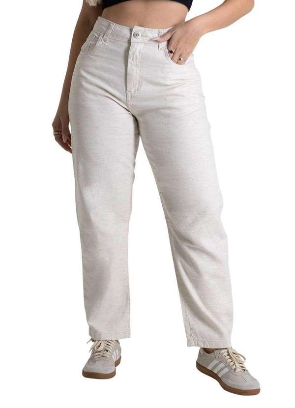 Sawary - Calça Linho Sawary Barrel - 279933 Bege