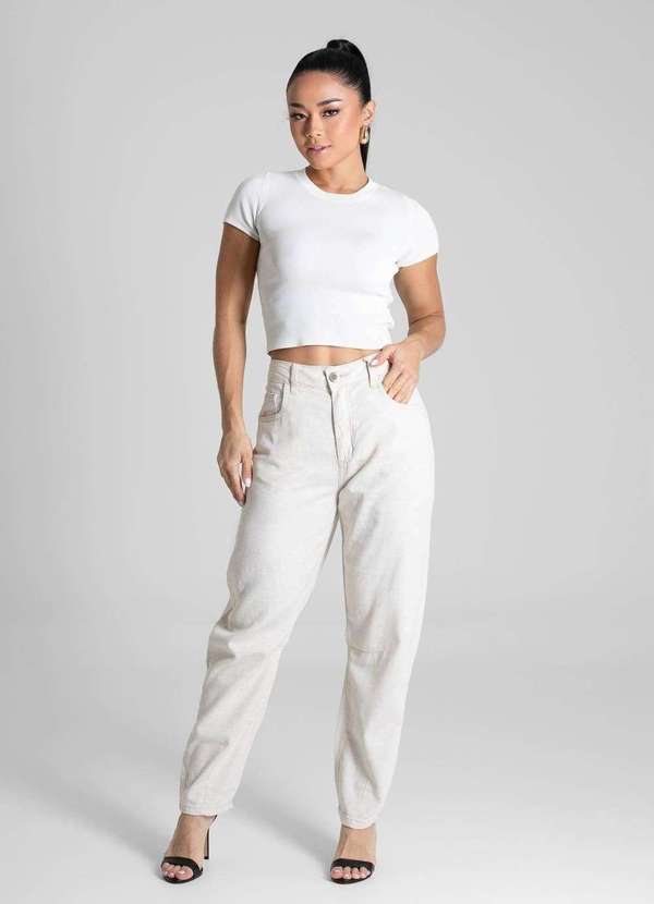 Sawary - Calça Linho Sawary Barrel - 280446 Bege 2