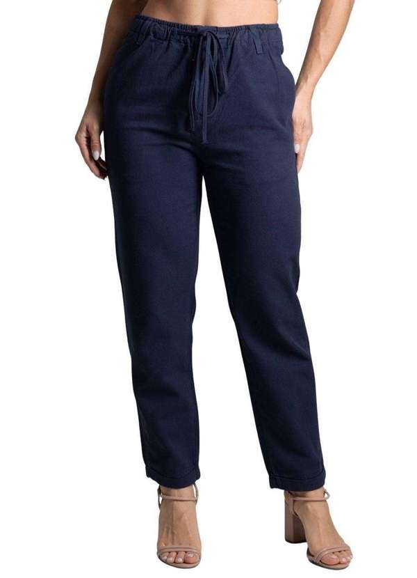 Sawary - Calça Linho Sawary Mom - 278203 Azul