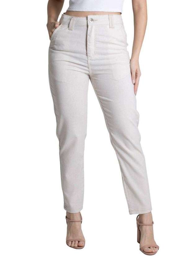 Sawary - Calça Linho Sawary Mom - 278644 Bege