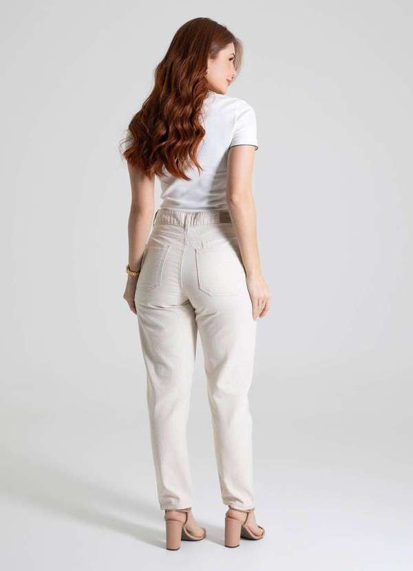 Sawary - Calça Linho Sawary Mom - 280120 Bege 4