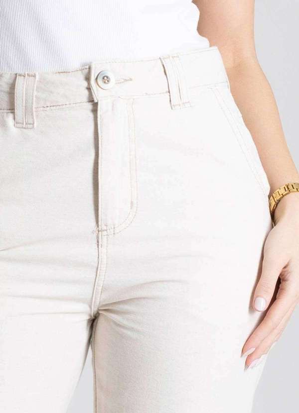 Sawary - Calça Linho Sawary Mom - 280120 Bege 5