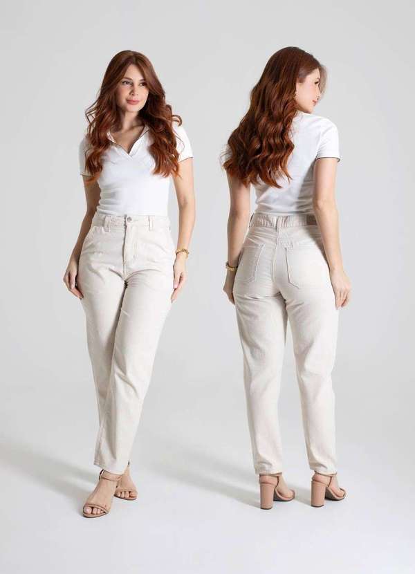 Sawary - Calça Linho Sawary Mom - 280120 Bege 6
