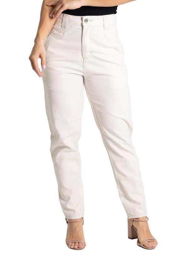 Sawary - Calça Linho Sawary Mom - 280241 Bege