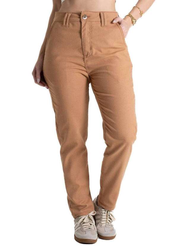 Sawary - Calça Linho Sawary Mom - 280542 Marrom