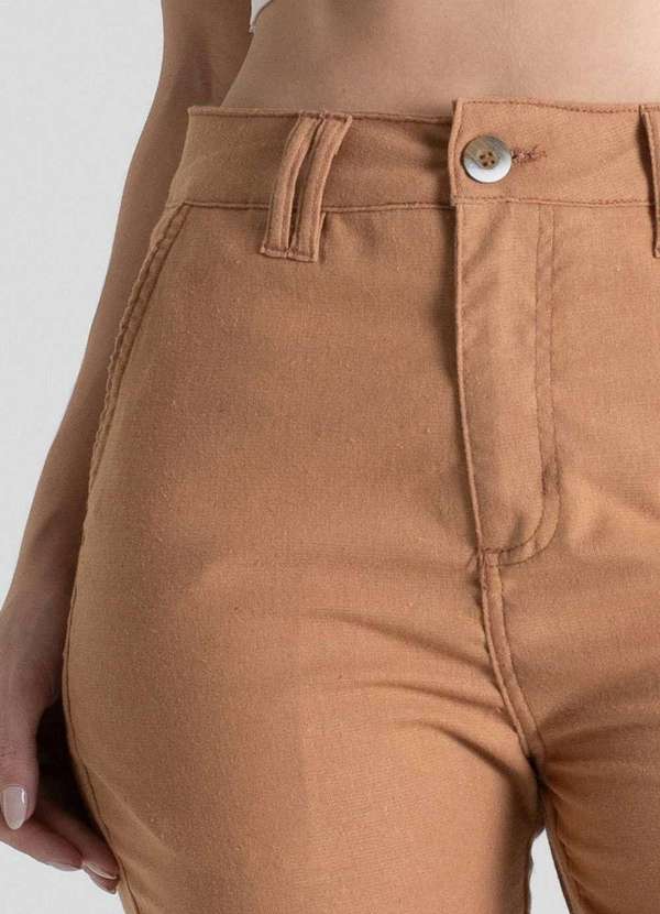 Sawary - Calça Linho Sawary Mom - 280542 Marrom 5