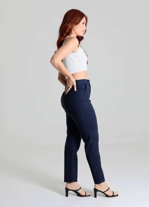 Sawary - Calça Linho Sawary Mom - 280543 Azul 3