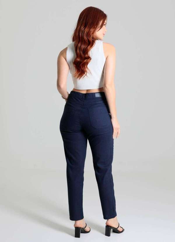 Sawary - Calça Linho Sawary Mom - 280543 Azul 4