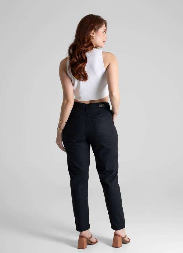 Sawary - Calça Linho Sawary Mom - 280544 Preto 4