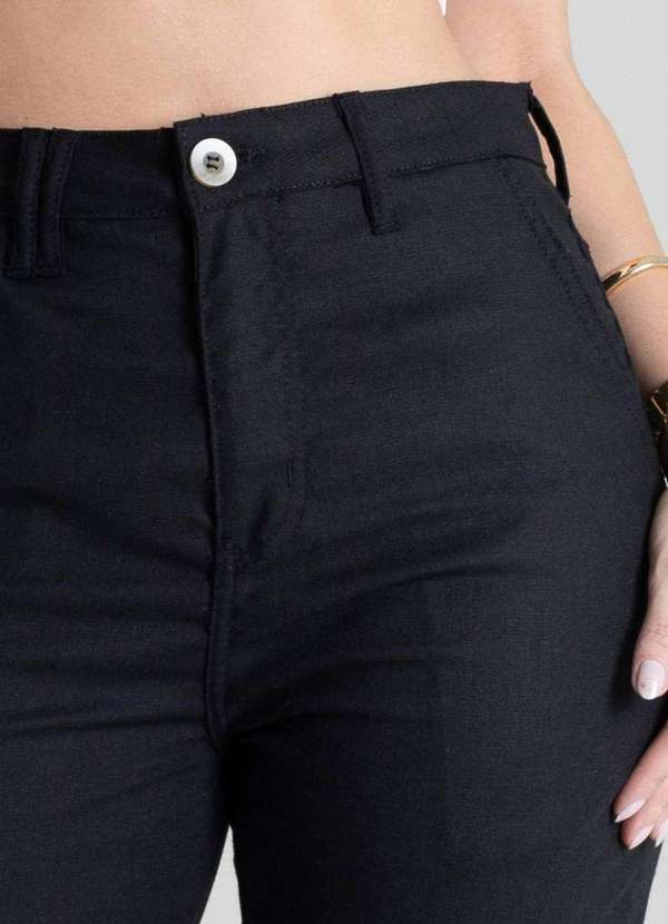 Sawary - Calça Linho Sawary Mom - 280544 Preto 5