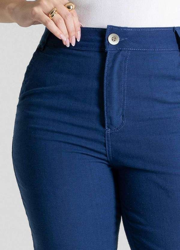 Sawary - Calça Linho Sawary Mom - 281413 Azul 5