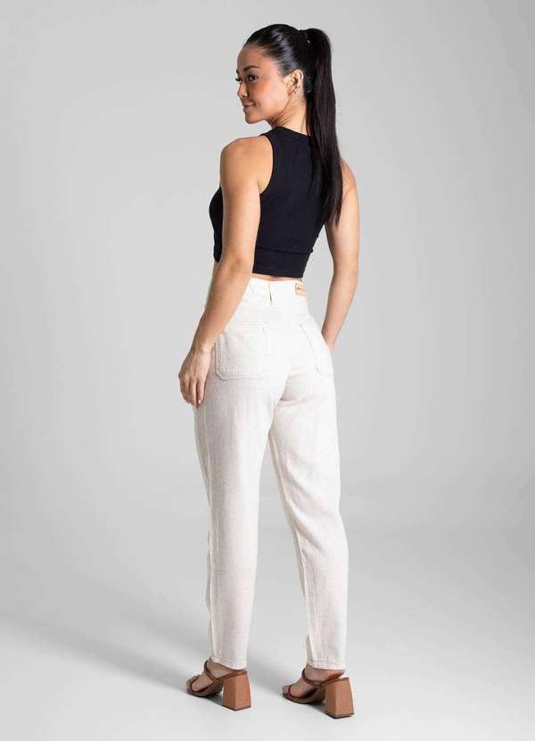 Sawary - Calça Linho Sawary Mom - 281511 Bege 4
