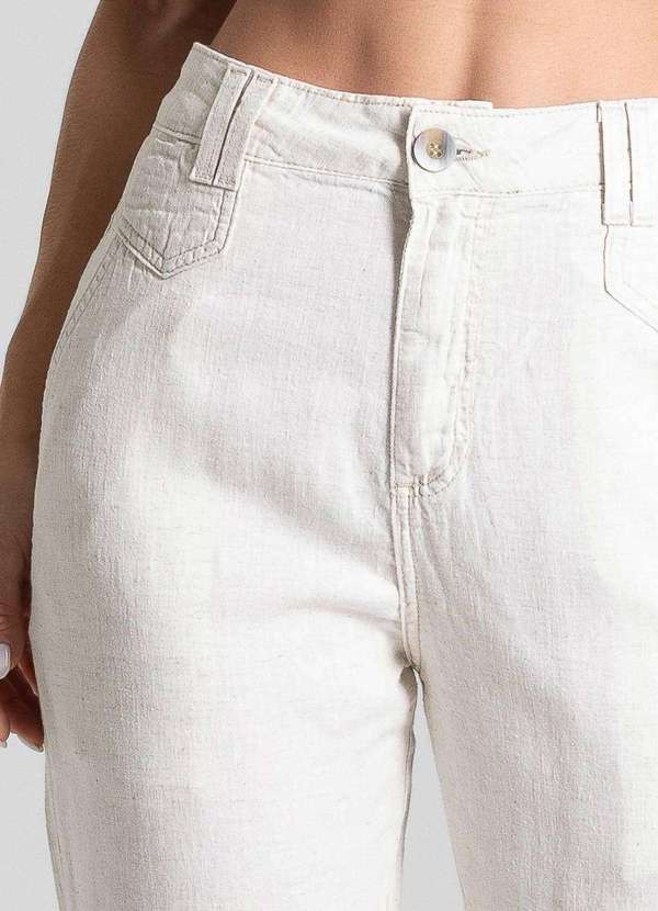 Sawary - Calça Linho Sawary Mom - 281511 Bege 5