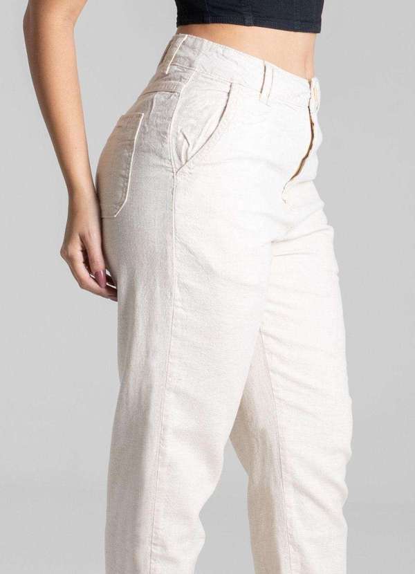Sawary - Calça Linho Sawary Mom - 275205 Bege 5