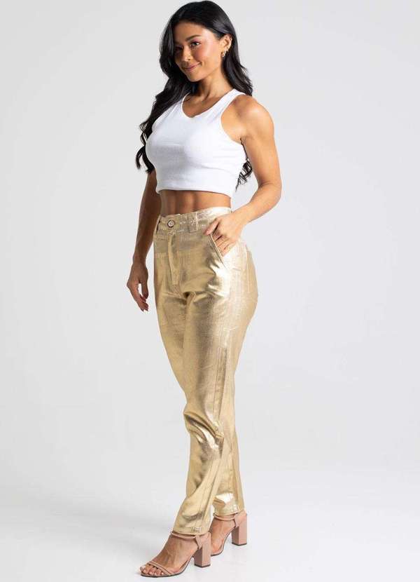 Sawary - Calça Linho Sawary Mom Bege 3