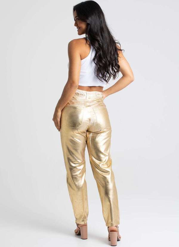 Sawary - Calça Linho Sawary Mom Bege 4