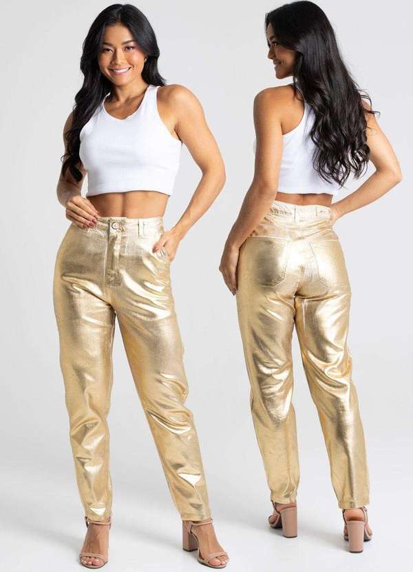 Sawary - Calça Linho Sawary Mom Bege 6