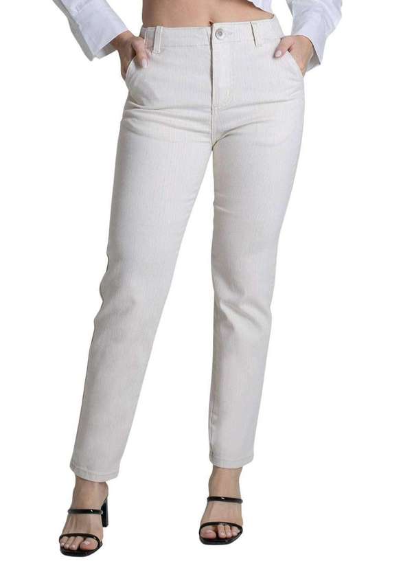 Sawary - Calça Linho Sawary Reta - 278978 Bege