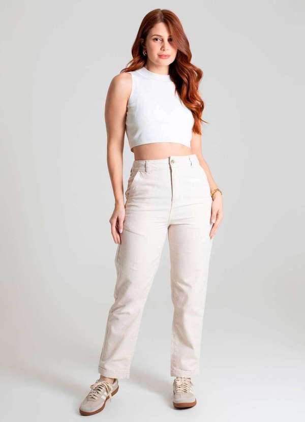 Sawary - Calça Linho Sawary Reta - 280122 Bege 6