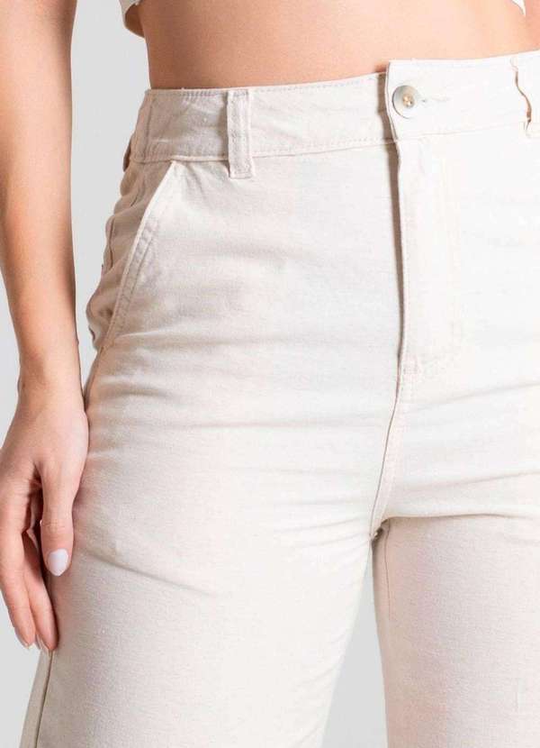 Sawary - Calça Linho Sawary Reta - 280122 Bege 3
