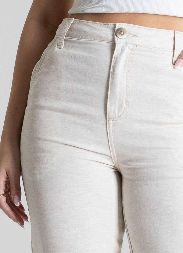 Sawary - Calça Linho Sawary Reta - 280336 Bege 5