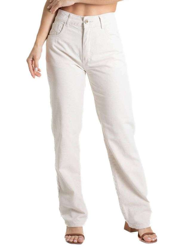 Sawary - Calça Linho Sawary Reta - 280656 Bege
