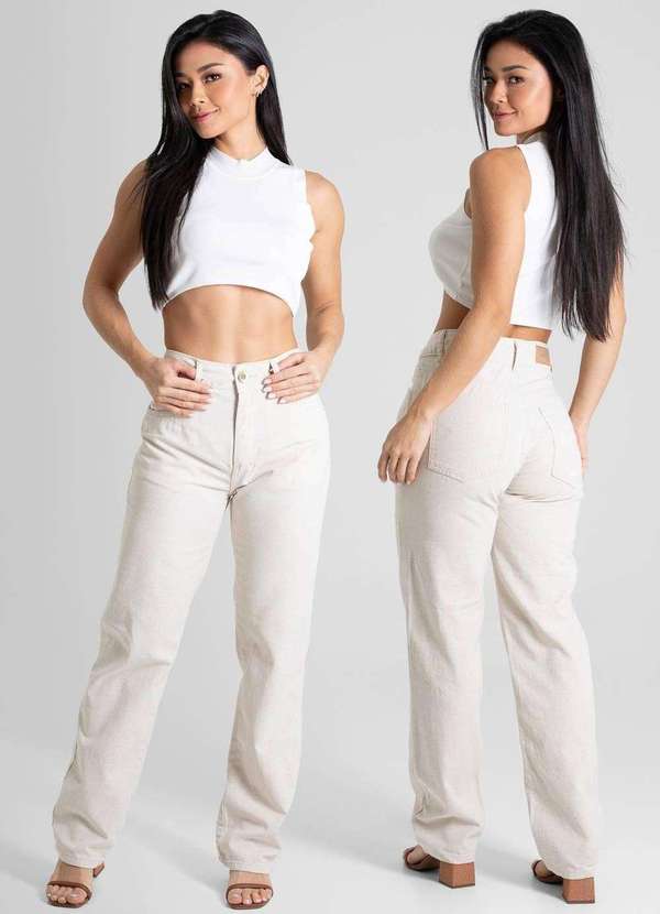 Sawary - Calça Linho Sawary Reta - 280656 Bege 6