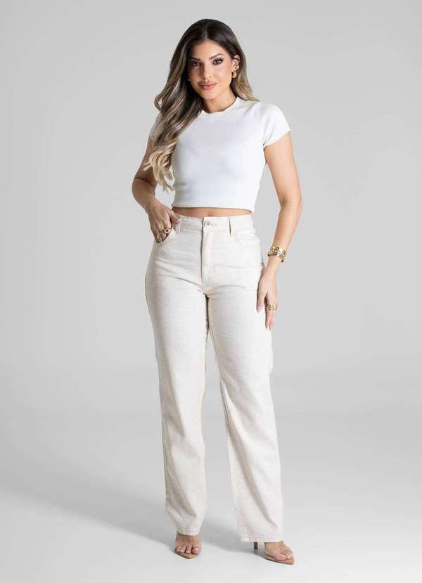 Sawary - Calça Linho Sawary Reta - 281175 Bege 2