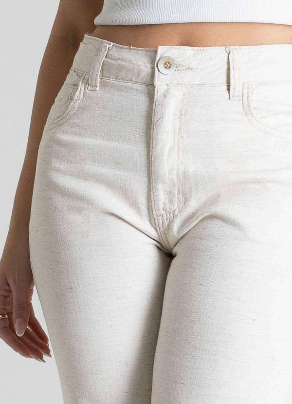 Sawary - Calça Linho Sawary Reta - 281175 Bege 5