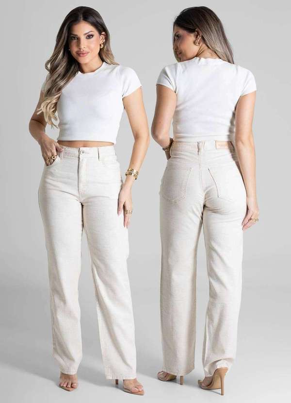 Sawary - Calça Linho Sawary Reta - 281175 Bege 6