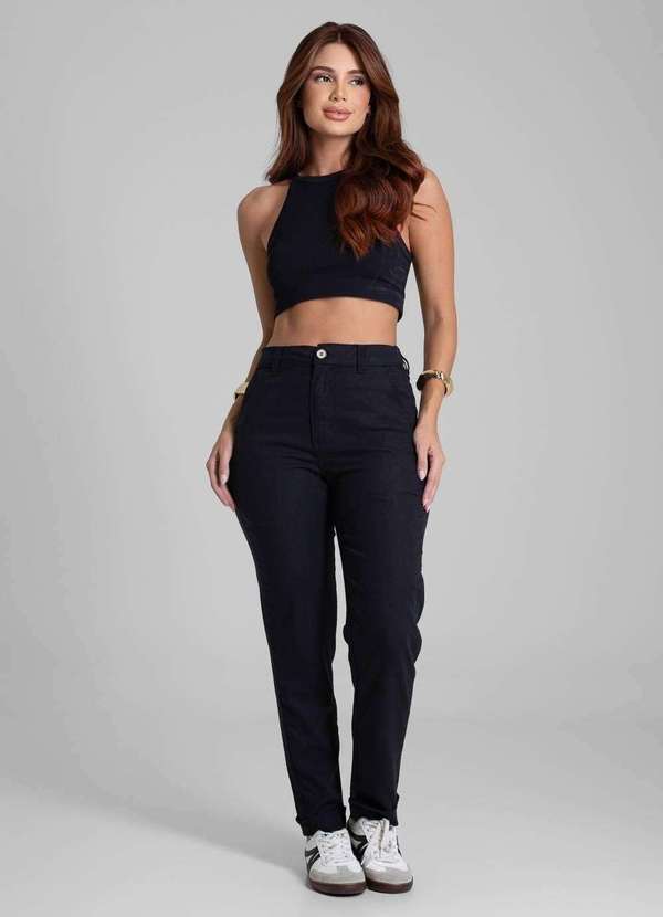 Sawary - Calça Linho Sawary Reta - 281881 Preto 2