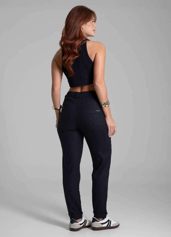 Sawary - Calça Linho Sawary Reta - 281881 Preto 4