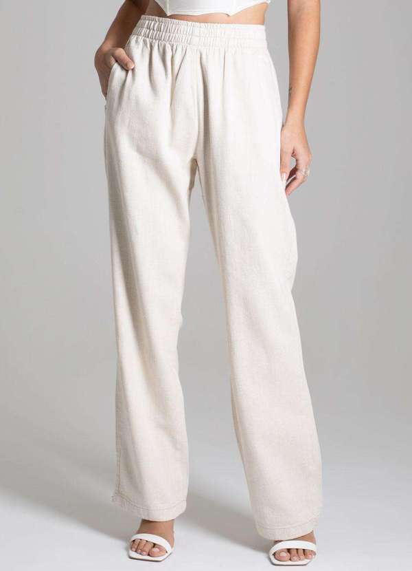 Sawary - Calça Linho Sawary Reta Calça Linho Sawary Reta - 276244 34 5