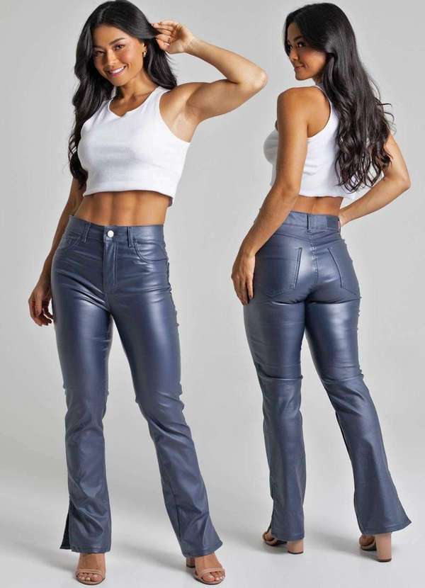 Sawary - Calça Resinada Sawary Reta - 276607 Azul 6