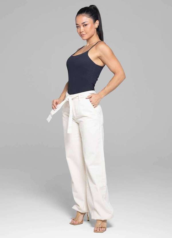 Sawary - Calça Sarja Sawary Balonê - 281813 Bege 3