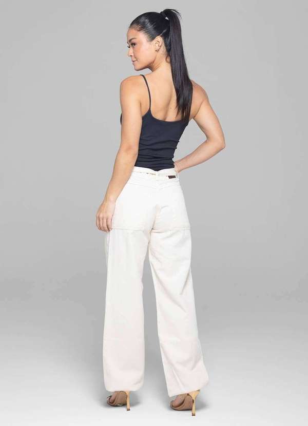 Sawary - Calça Sarja Sawary Balonê - 281813 Bege 4