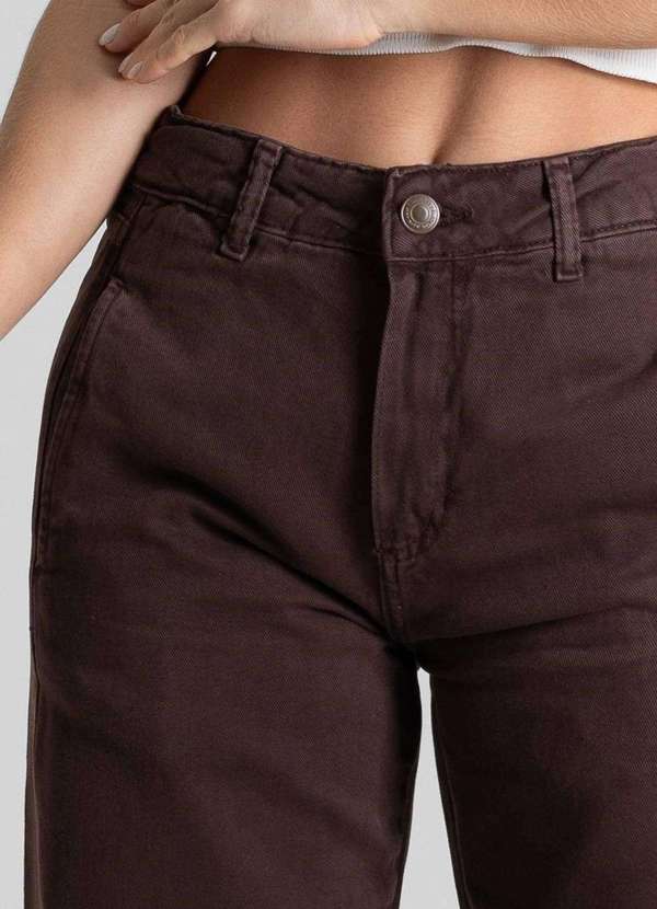 Sawary - Calça Sarja Sawary Barrel - 280935 Marrom 5