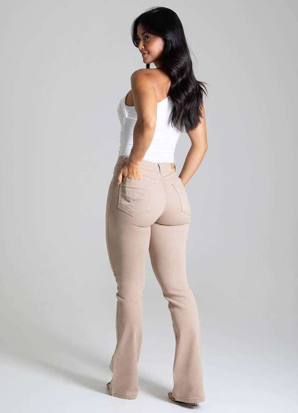 Sawary - Calça Sarja Sawary Boot Cut - 274683 Bege 4