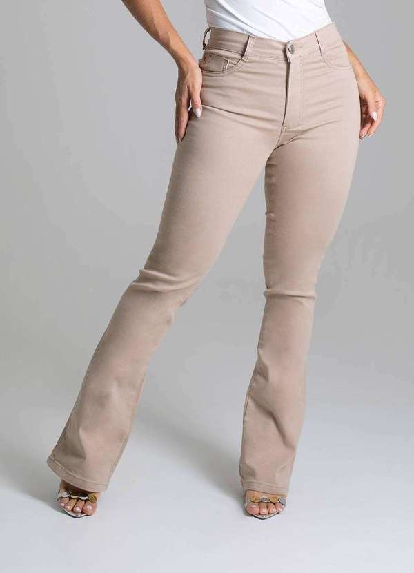 Sawary - Calça Sarja Sawary Boot Cut - 274683 Bege 5