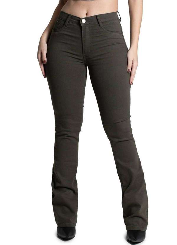 Sawary - Calça Sarja Sawary Boot Cut - 275039 Verde