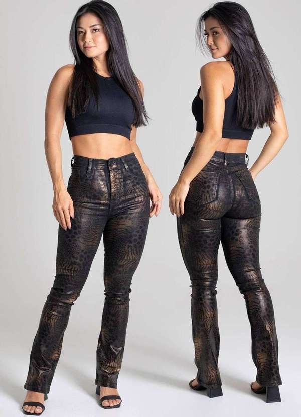 Sawary - Calça Sarja Sawary Boot Cut - 277404 Preto 5