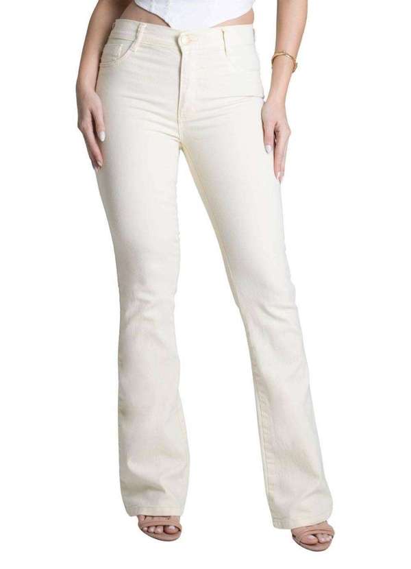 Sawary - Calça Sarja Sawary Boot Cut - 278421 Amarelo