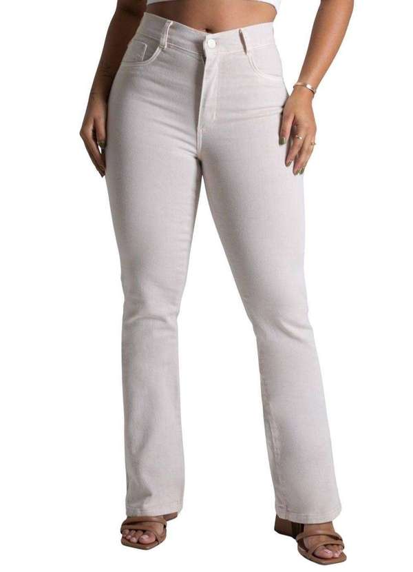 Sawary - Calça Sarja Sawary Boot Cut - 278921 Bege