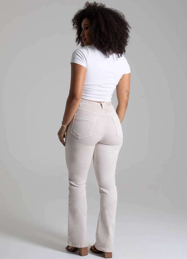 Sawary - Calça Sarja Sawary Boot Cut - 278921 Bege 4