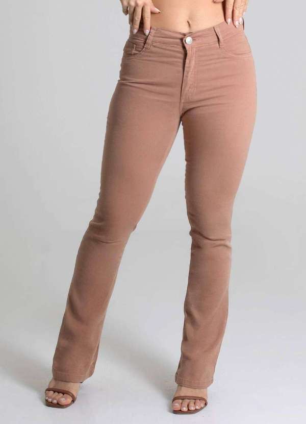 Sawary - Calça Sarja Sawary Boot Cut - 280284 Marrom 5