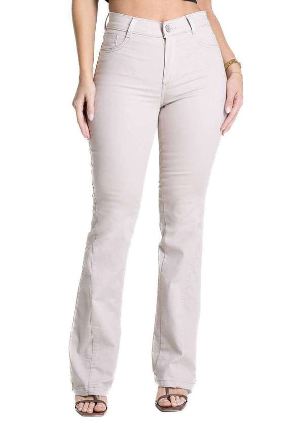 Sawary - Calça Sarja Sawary Boot Cut - 281699 Bege