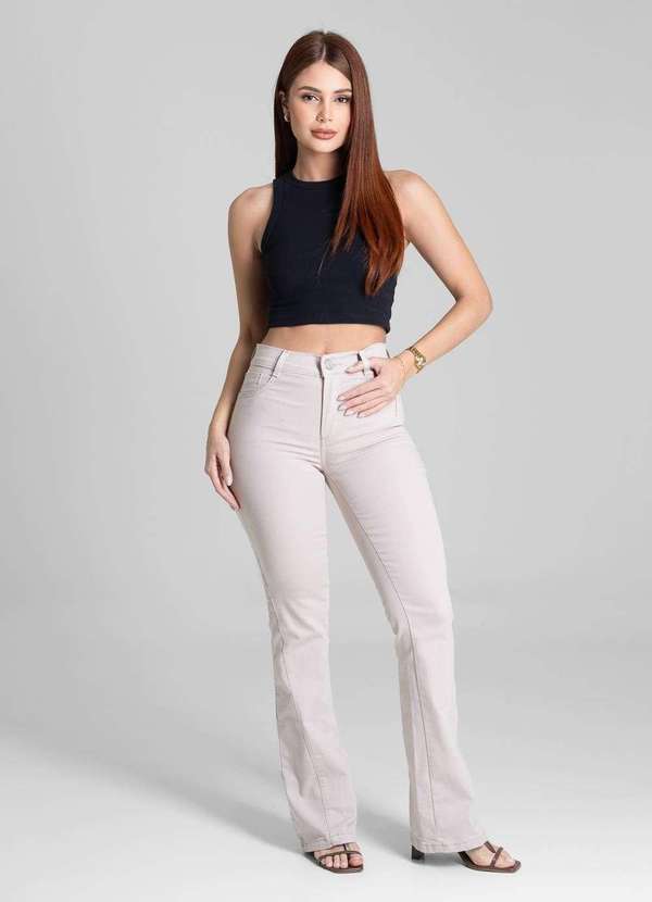 Sawary - Calça Sarja Sawary Boot Cut - 281699 Bege 2