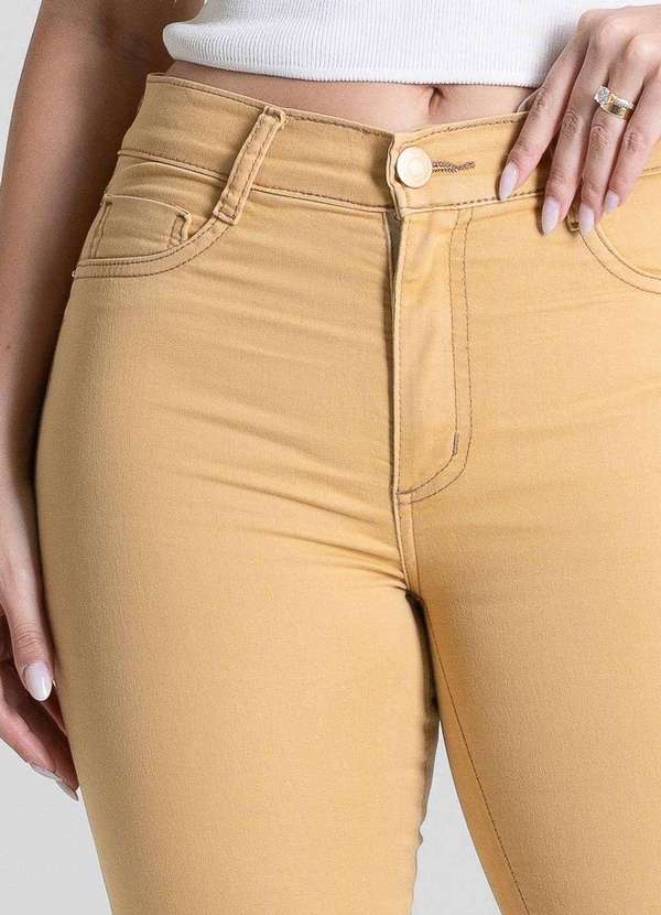 Sawary - Calça Sarja Sawary Boot Cut - 281809 Amarelo 4