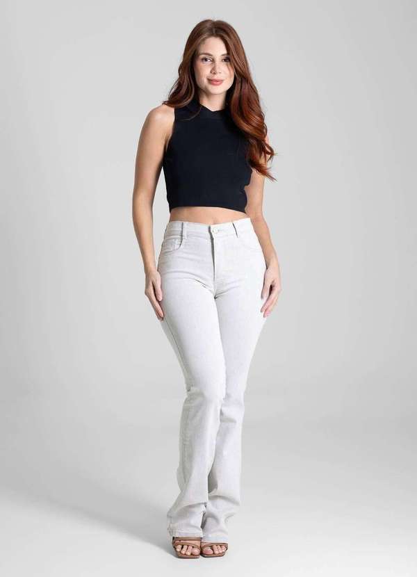 Sawary - Calça Sarja Sawary Boot Cut - 281855 Branco 2