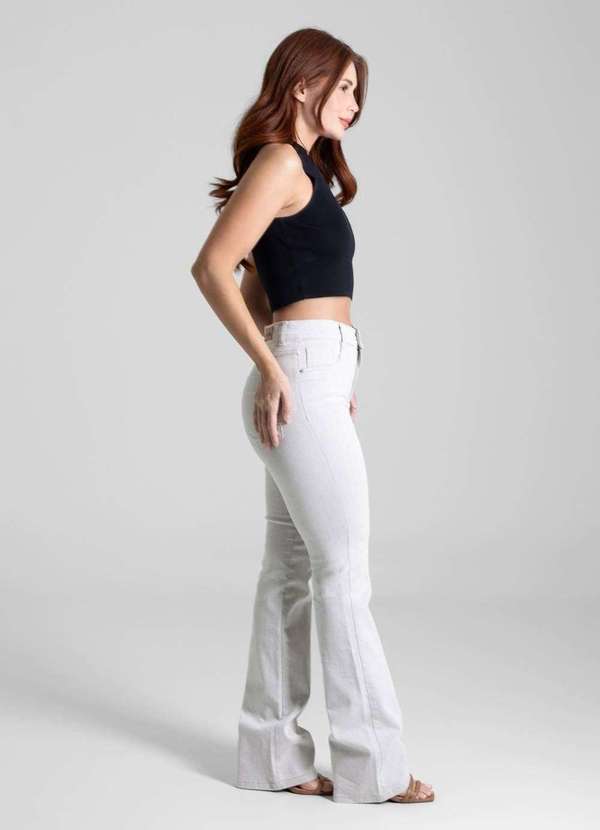 Sawary - Calça Sarja Sawary Boot Cut - 281855 Branco 3